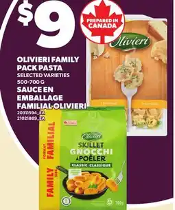 Independent Grocer OLIVIERI FAMILY PACK PASTA, 500-700 G offer