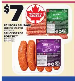 Independent Grocer PC PORK SAUSAGE offer