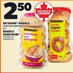 Independent Grocer NO NAME BAGELS, 6'S offer