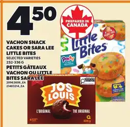 Independent Grocer VACHON SNACK CAKES OR SARA LEE LITTLE BITES, 252-336 G offer