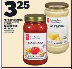 Independent Grocer PC PASTA SAUCE, 410/650 ML offer