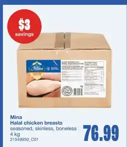 Wholesale Club MINA HALAL CHICKEN BREASTS, 4 kg offer