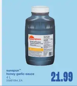 Wholesale Club HONEY GARLIC SAUCE, 4 L offer