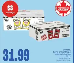 Wholesale Club DORITOS, LAY'S OR SUNCHIPS, 32 CT offer