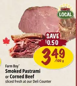 Farm Boy Farm Boy Smoked Pastrami or Corned Beef offer