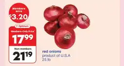 Wholesale Club RED ONIONS, 25 lb offer