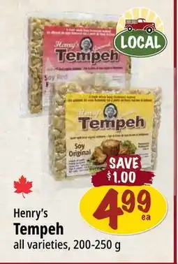 Farm Boy Henry's Tempeh offer