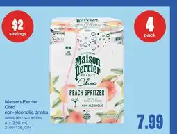 Wholesale Club CHIC NON-ALCOHOLIC DRINKS, 4 x 250 mL offer