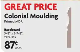 Home Hardware Colonial Moulding offer