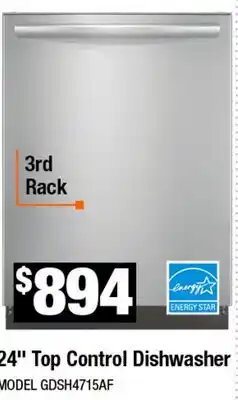 Home Depot 24 Top Control Dishwasher offer