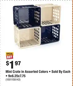 Home Depot Mini Crate in Assorted Colors • Sold By Each • 9x6.25x7.75 offer