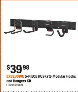Home Depot EXCLUSIVE 5-PIECE HUSKY Modular Hooks and Hangers Kit offer