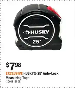 Home Depot EXCLUSIVE HUSKY 25' Auto-Lock Measuring Tape offer