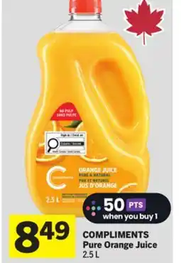 Foodland COMPLIMENTS Pure Orange Juice offer