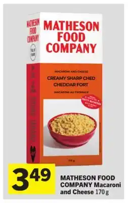 Foodland MATHESON FOOD COMPANY Macaroni and Cheese offer