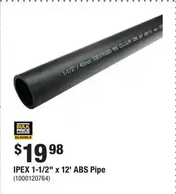 Home Depot IPEX 1-1/2 x 12' ABS Pipe offer