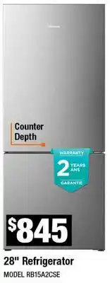 Home Depot 28 Refrigerator offer