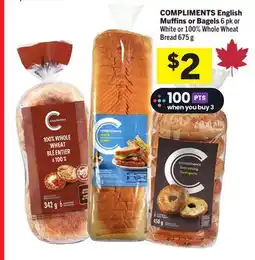 Foodland COMPLIMENTS English Muffins or Bagels offer
