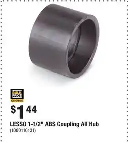 Home Depot LESSO 1-1/2 ABS Coupling All Hub offer