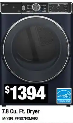 Home Depot 7.8 Cu. Ft. Dryer offer