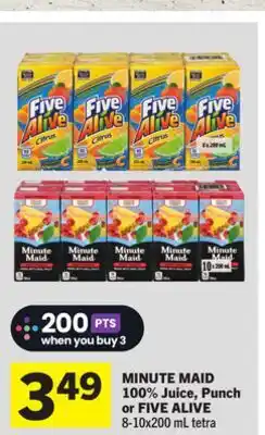 Foodland 100% Juice, Punch or FIVE ALIVE offer