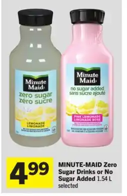 Foodland MINUTE-MAID Zero Sugar Drinks or No Sugar Added offer