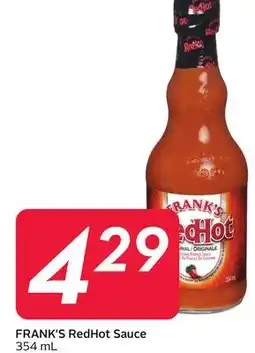 Sobeys FRANK'S RedHot Sauce offer