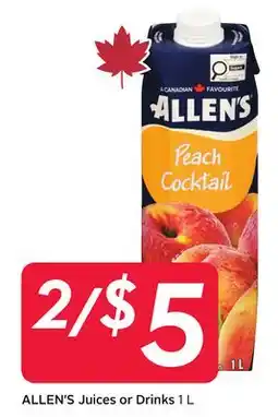 Sobeys ALLEN'S Juices or Drinks offer