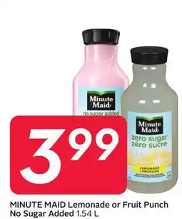 Sobeys MINUTE MAID Lemonade or Fruit Punch offer