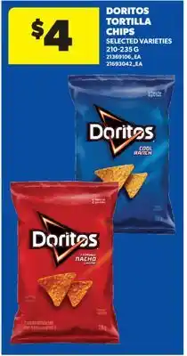 Real Canadian Superstore DORITOS TORTILLA CHIPS, 210-235 G offer