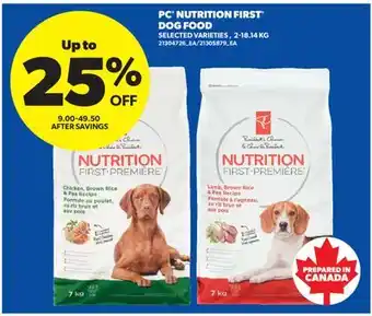 Real Canadian Superstore PC NUTRITION FIRST DOG FOOD offer
