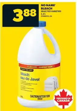 Real Canadian Superstore NO NAME BLEACH, 2.4 L offer