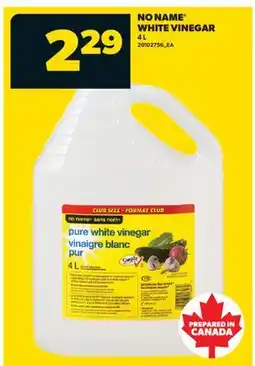 Real Canadian Superstore NO NAME WHITE VINEGAR, 4 L offer