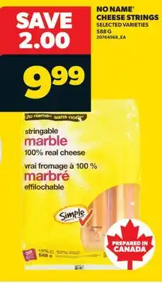 Real Canadian Superstore NO NAME CHEESE STRINGS, 588 G offer
