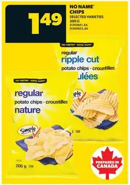 Real Canadian Superstore NO NAME CHIPS, 200 G offer