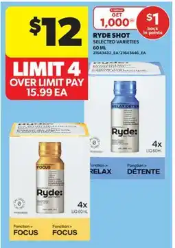 Real Canadian Superstore RYDE SHOT, 60 ML offer