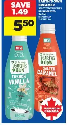 Real Canadian Superstore EARTH'S OWN CREAMER, 946 ML offer