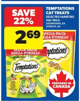 Real Canadian Superstore TEMPTATIONS CAT TREATS, 160/180 G offer
