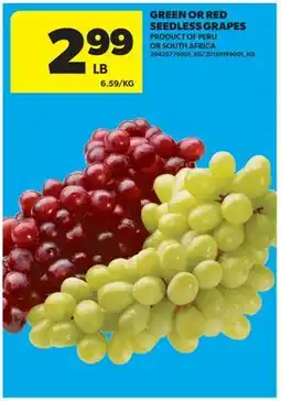 Real Canadian Superstore GREEN OR RED SEEDLESS GRAPES offer