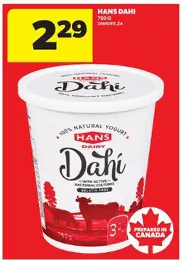 Real Canadian Superstore HANS DAHI, 750 G offer