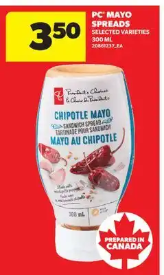 Real Canadian Superstore PC MAYO SPREADS, 300 ML offer