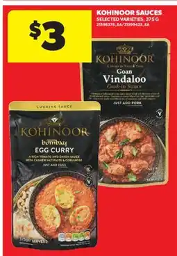 Real Canadian Superstore KOHINOOR SAUCES, 375 G offer