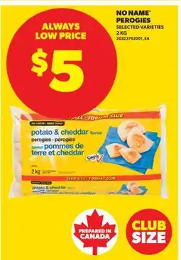 Real Canadian Superstore NO NAME PEROGIES, 2 KG offer