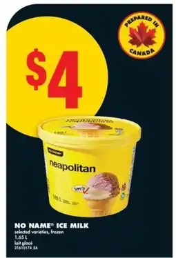 No Frills NO NAME ICE MILK, 1.65 L offer
