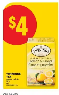 No Frills TWININGS TEA, 20' s offer