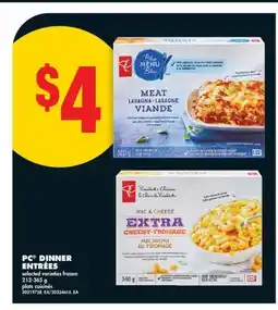No Frills PC DINNER ENTRÉES, 212-365 g offer