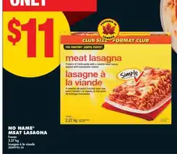 No Frills NO NAME MEAT LASAGNA, 2.27 kg offer