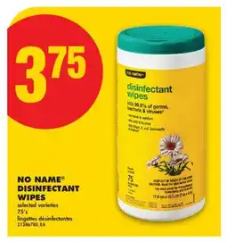 No Frills NO NAME DISINFECTANT WIPES, 75' s offer