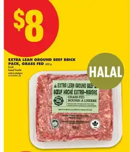 No Frills EXTRA LEAN GROUND BEEF BRICK PACK, GRASS FED, 450 g offer
