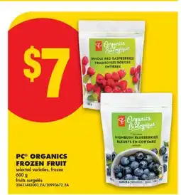 No Frills PC ORGANICS FROZEN FRUIT, 600 g offer
